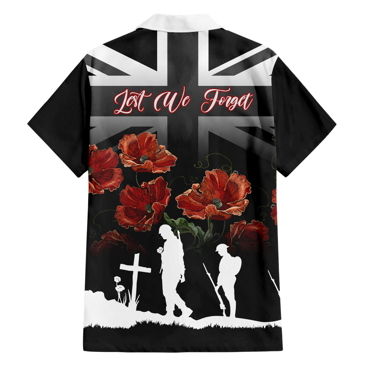 Remembrance Day Hawaiian Shirt Lest We Forget Poppy Flower - Wonder Print Shop
