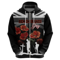 Remembrance Day Hoodie Lest We Forget Poppy Flower - Wonder Print Shop