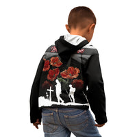 Remembrance Day Kid Hoodie Lest We Forget Poppy Flower - Wonder Print Shop