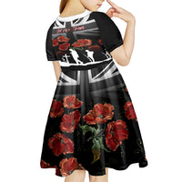 Remembrance Day Kid Short Sleeve Dress Lest We Forget Poppy Flower - Wonder Print Shop