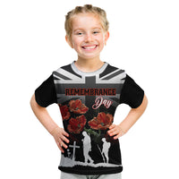 Remembrance Day Kid T Shirt Lest We Forget Poppy Flower - Wonder Print Shop