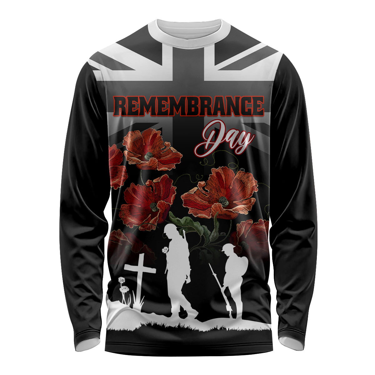 Remembrance Day Long Sleeve Shirt Lest We Forget Poppy Flower - Wonder Print Shop