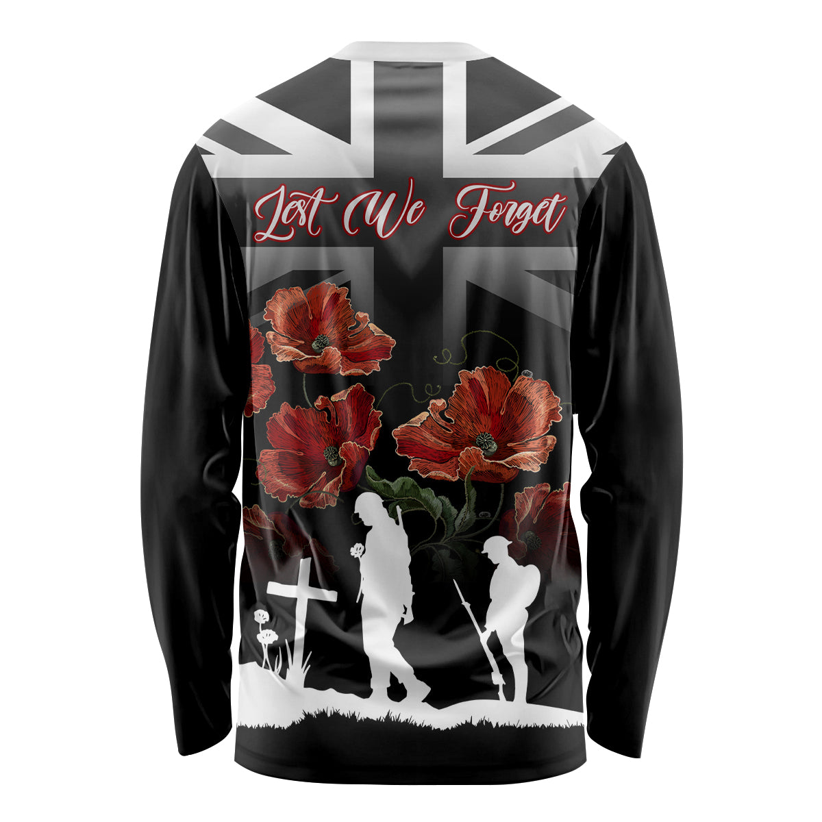 Remembrance Day Long Sleeve Shirt Lest We Forget Poppy Flower - Wonder Print Shop
