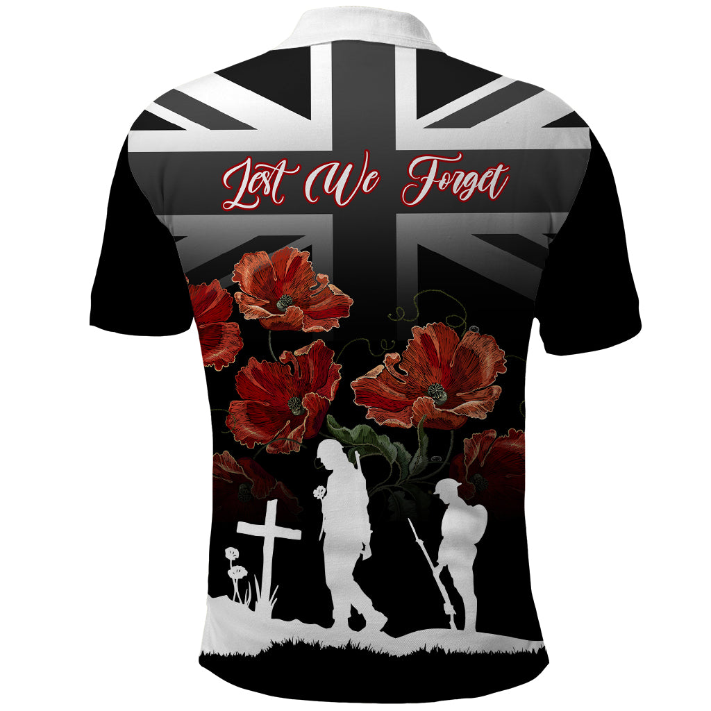 Remembrance Day Polo Shirt Lest We Forget Poppy Flower - Wonder Print Shop