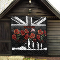 Remembrance Day Quilt Lest We Forget Poppy Flower - Wonder Print Shop