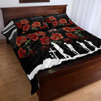 Remembrance Day Quilt Bed Set Lest We Forget Poppy Flower - Wonder Print Shop
