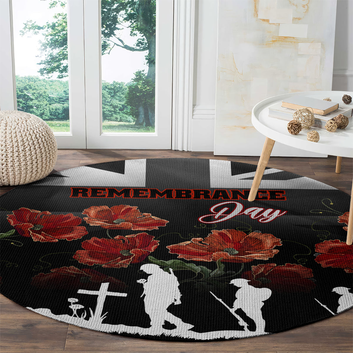 remembrance-day-round-carpet-lest-we-forget-poppy-flower