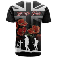 Remembrance Day T Shirt Lest We Forget Poppy Flower - Wonder Print Shop