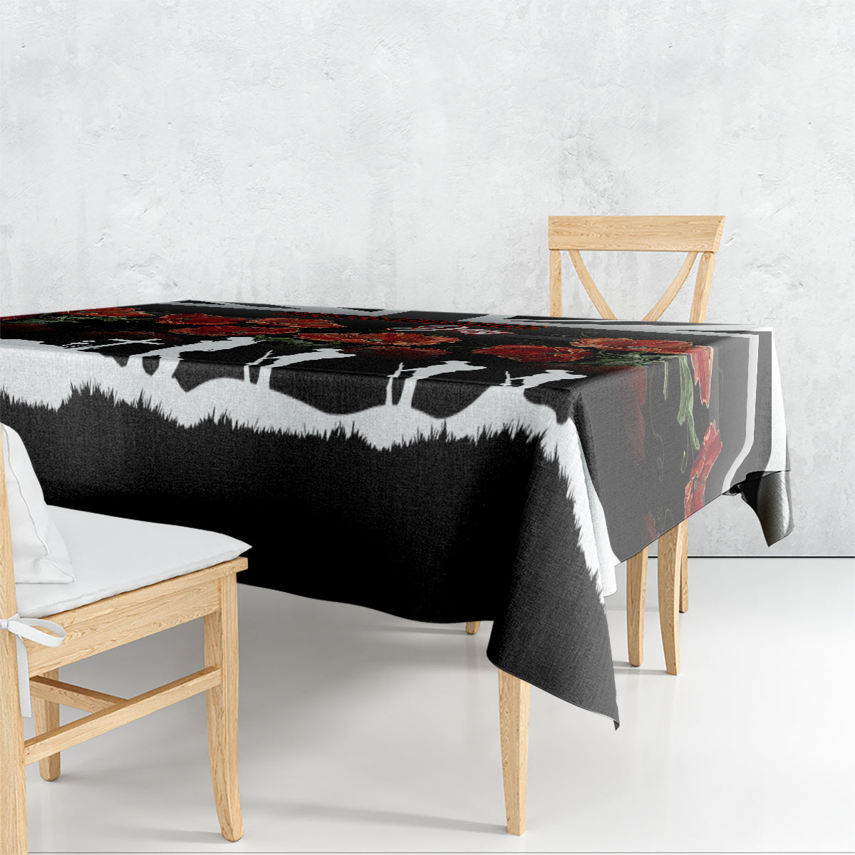 Remembrance Day Tablecloth Lest We Forget Poppy Flower - Wonder Print Shop