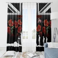 Remembrance Day Window Curtain Lest We Forget Poppy Flower - Wonder Print Shop