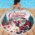 Canada Santa Playing Hockey Beach Blanket - Wonder Print Shop