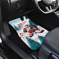 Canada Santa Playing Hockey Car Mats - Wonder Print Shop