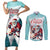 Personalized Canada Santa Playing Hockey Couples Matching Short Sleeve Bodycon Dress and Long Sleeve Button Shirt - Wonder Print Shop