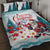 Canada Santa Playing Hockey Quilt Bed Set - Wonder Print Shop