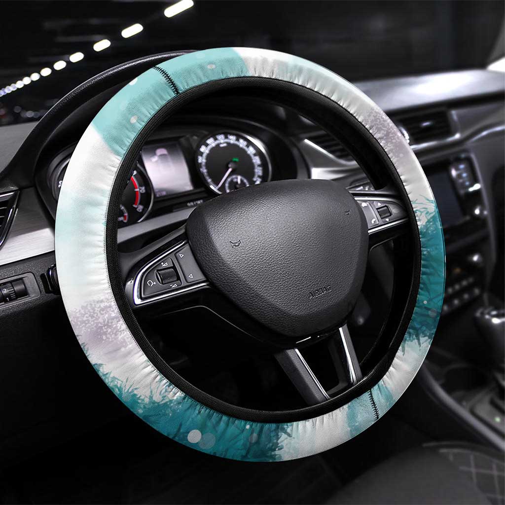 Canada Santa Playing Hockey Steering Wheel Cover - Wonder Print Shop