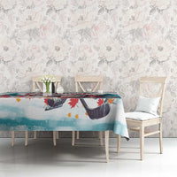 Canada Santa Playing Hockey Tablecloth - Wonder Print Shop