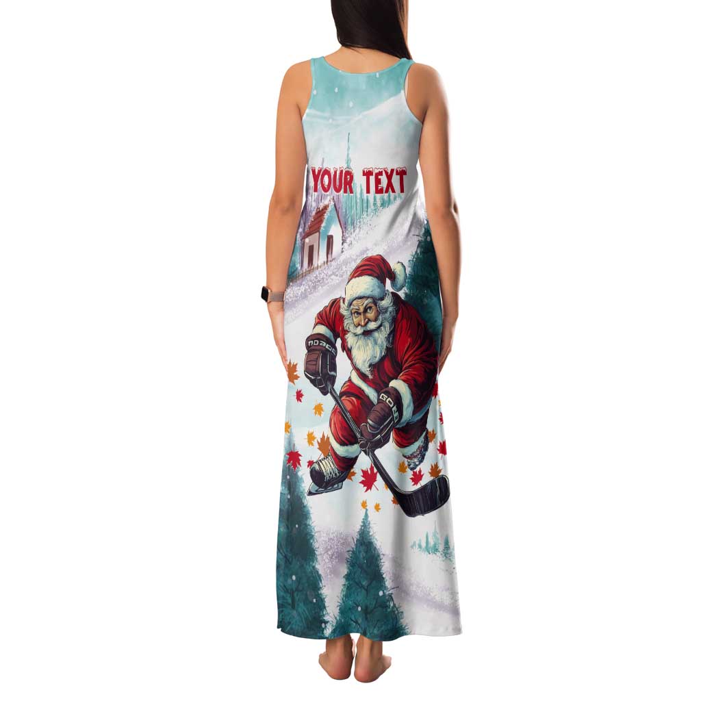 Personalized Canada Santa Playing Hockey Tank Maxi Dress - Wonder Print Shop