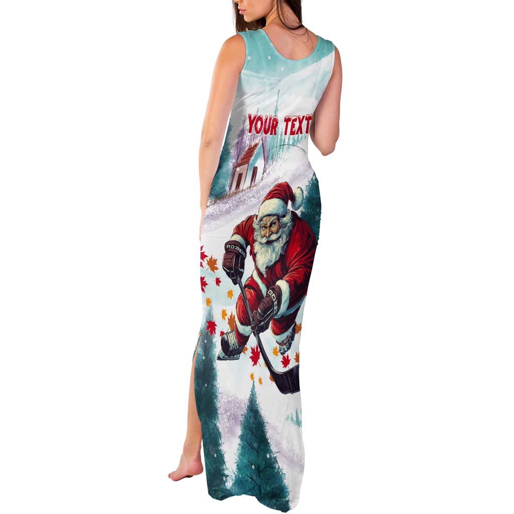 Personalized Canada Santa Playing Hockey Tank Maxi Dress - Wonder Print Shop