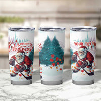 Personalized Canada Santa Playing Hockey Tumbler Cup - Wonder Print Shop