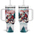 Personalized Canada Santa Playing Hockey Tumbler With Handle - Wonder Print Shop