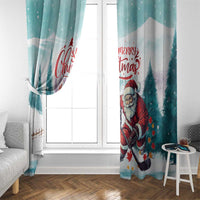 Canada Santa Playing Hockey Window Curtain - Wonder Print Shop