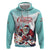 Personalized Canada Santa Playing Hockey Zip Hoodie - Wonder Print Shop