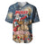 Personalized Merry Christmoose Baseball Jersey Santa Claus Riding Moose Starry Night - Wonder Print Shop