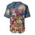 Personalized Merry Christmoose Baseball Jersey Santa Claus Riding Moose Starry Night - Wonder Print Shop