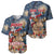 Personalized Merry Christmoose Baseball Jersey Santa Claus Riding Moose Starry Night - Wonder Print Shop