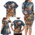 Personalized Merry Christmoose Family Matching Long Sleeve Bodycon Dress and Hawaiian Shirt Santa Claus Riding Moose Starry Night - Wonder Print Shop