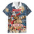 Personalized Merry Christmoose Family Matching Off Shoulder Short Dress and Hawaiian Shirt Santa Claus Riding Moose Starry Night - Wonder Print Shop