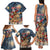 Personalized Merry Christmoose Family Matching Tank Maxi Dress and Hawaiian Shirt Santa Claus Riding Moose Starry Night - Wonder Print Shop