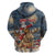 Personalized Merry Christmoose Hoodie Santa Claus Riding Moose Starry Night - Wonder Print Shop