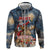 Personalized Merry Christmoose Hoodie Santa Claus Riding Moose Starry Night - Wonder Print Shop