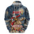 Personalized Merry Christmoose Hoodie Santa Claus Riding Moose Starry Night - Wonder Print Shop