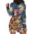 Personalized Merry Christmoose Hoodie Dress Santa Claus Riding Moose Starry Night - Wonder Print Shop