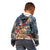 Personalized Merry Christmoose Kid Hoodie Santa Claus Riding Moose Starry Night - Wonder Print Shop
