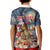 Personalized Merry Christmoose Kid Polo Shirt Santa Claus Riding Moose Starry Night - Wonder Print Shop