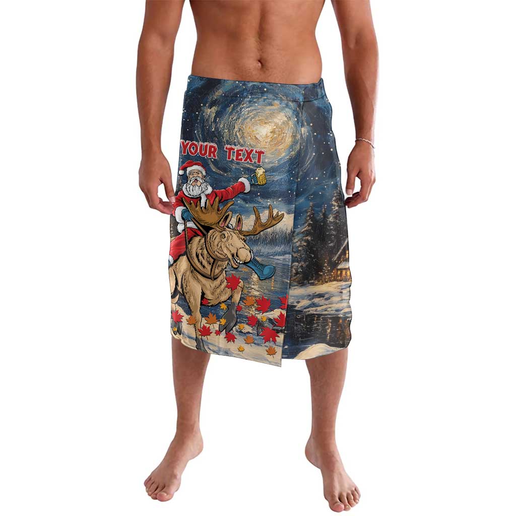 Personalized Merry Christmoose Lavalava Santa Claus Riding Moose Starry Night - Wonder Print Shop