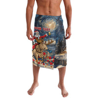 Personalized Merry Christmoose Lavalava Santa Claus Riding Moose Starry Night - Wonder Print Shop