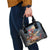 Merry Christmoose Shoulder Handbag Santa Claus Riding Moose Starry Night