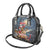Merry Christmoose Shoulder Handbag Santa Claus Riding Moose Starry Night