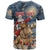 Personalized Merry Christmoose T Shirt Santa Claus Riding Moose Starry Night - Wonder Print Shop