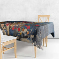 Merry Christmoose Tablecloth Santa Claus Riding Moose Starry Night - Wonder Print Shop