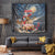 Merry Christmoose Tapestry Santa Claus Riding Moose Starry Night - Wonder Print Shop