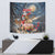 Merry Christmoose Tapestry Santa Claus Riding Moose Starry Night - Wonder Print Shop