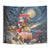 Merry Christmoose Tapestry Santa Claus Riding Moose Starry Night - Wonder Print Shop