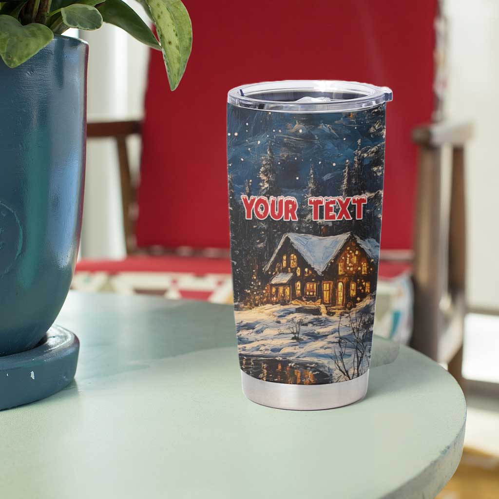 Personalized Merry Christmoose Tumbler Cup Santa Claus Riding Moose Starry Night - Wonder Print Shop