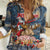 Personalized Merry Christmoose Women Casual Shirt Santa Claus Riding Moose Starry Night - Wonder Print Shop