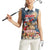 Personalized Merry Christmoose Women Sleeveless Polo Shirt Santa Claus Riding Moose Starry Night - Wonder Print Shop